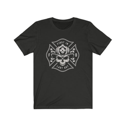 Firefighter Last  Out Jersey Short Sleeve Tee